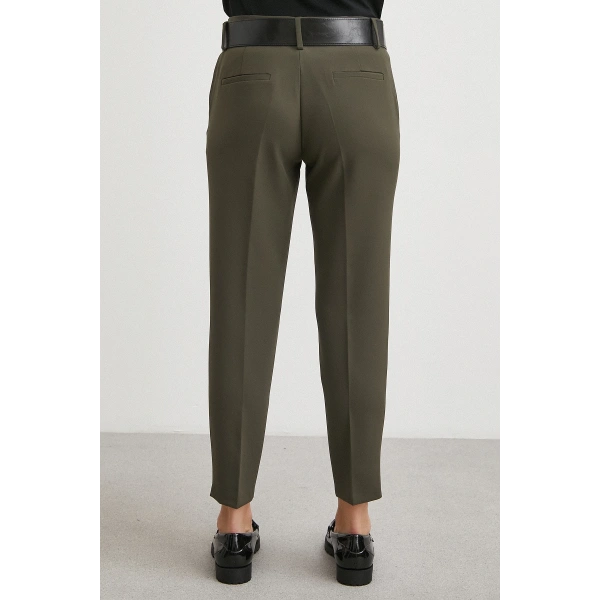 Kemer Havuç Paça Pantolon Haki