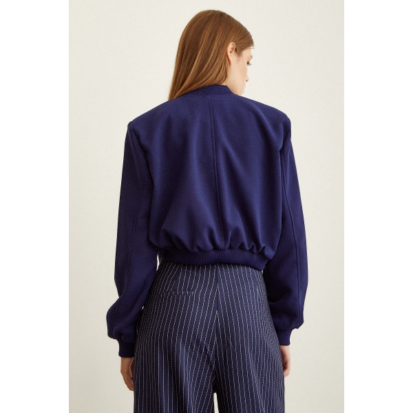 Astarlı Çıt Çıtlı Mont Lacivert