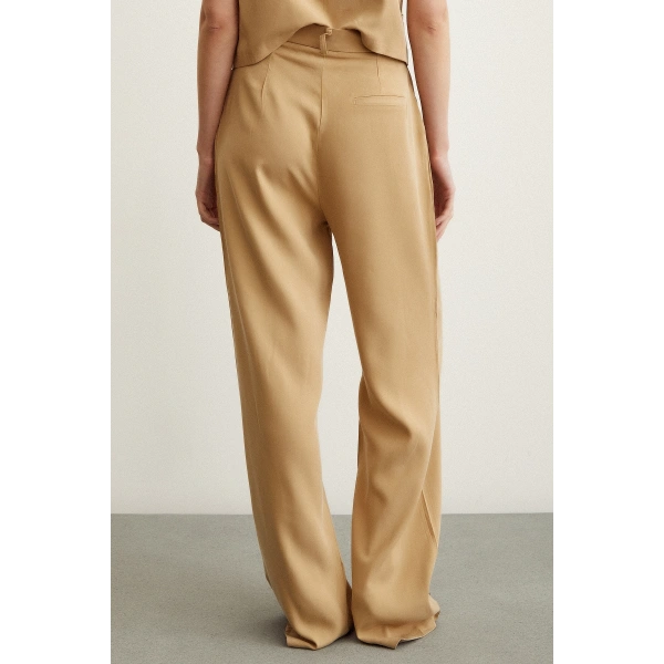 Geniş Paça Pantolon Camel