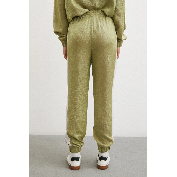 Yanı Şeritli Jogger Eşofman Altı Haki