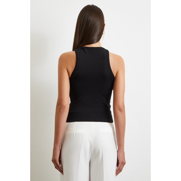 Basit Crop Top Siyah