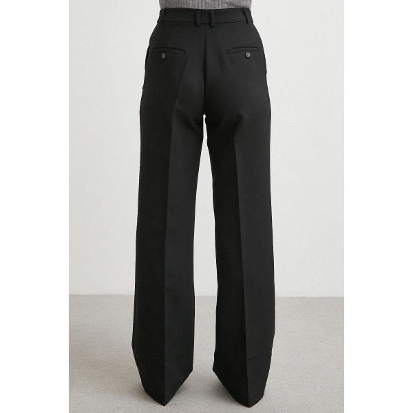 Yüksek Bel Klasik Pantolon Siyah