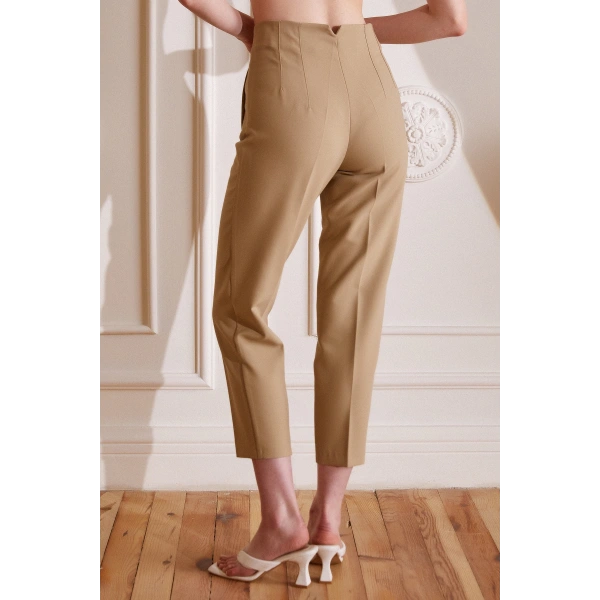 Skinny Kumaş Pantolon Vizon