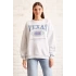 Şardonlu Texas Sweatshirt Gri