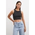 Basic Crop Top Siyah