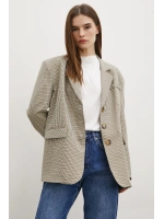 Ekose Blazer Ceket Kahve