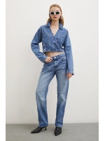 Beş Cepli Yülsel Bel Regular Fit Jean Mavi