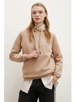 Kapşonlu Sweatshirt Kahve