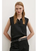 Firuze Polo Yaka Süveter Siyah