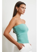 Straplez Top Yeşil