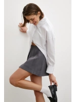 Gömlek Etek Elbise Gri