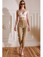 Skinny Kumaş Pantolon Vizon