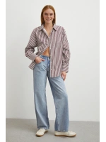 Düşük Bel Wide Leg Jean Mavi