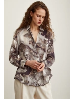 Batik Desen Gömlek Gri