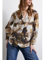 Batik Desen Vual Gömlek Haki