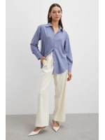Basic Polyester Gömlek İndigo