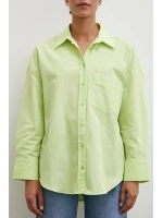 Regular Fit Poplin Gömlek Yeşil