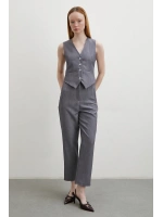 Önü Pensli Skinny Kumaş Pantolon Antirasit