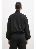 Fermuarlı Sweatshirt Siyah