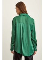 Saten Gömlek Benetton Yeşili