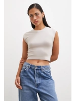 Sıfır Kol T-shirt Vizon