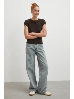 Yüksek Bel Relaxed Fit Jean Mavi