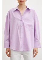 Regular Fit Poplin Gömlek Lila