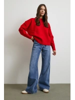 Yüksek Bel Wide Leg Jean Mavi