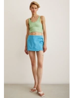 Askılı Crop Bluz Yeşil