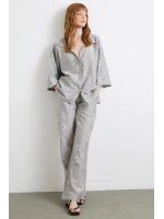 Fakir Kol Oversize Gömlek Gri