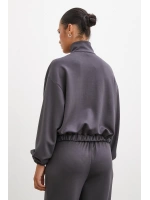 Fermuarlı Sweatshirt Füme