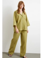 Fakir Kol Oversize Gömlek Yeşil