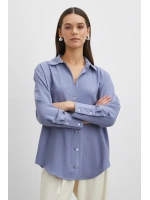 Basic Polyester Gömlek İndigo