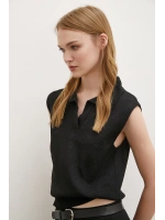 Firuze Polo Yaka Süveter Siyah