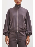 Fermuarlı Sweatshirt Kahve
