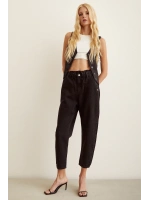 Beli Lastikli Mom Jean Siyah
