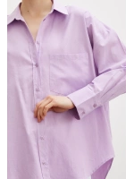 Regular Fit Poplin Gömlek Lila