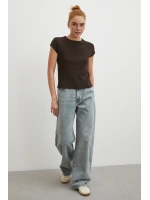 Yüksek Bel Relaxed Fit Jean Mavi
