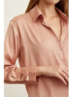 Basic Saten Gömlek Pudra