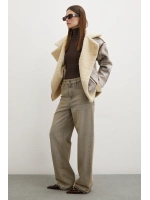 Yüksek Bel Wide Leg Jean Taş
