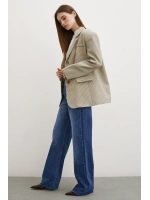 Ekose Blazer Ceket Kahve