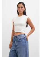 Sıfır Kol T-shirt Beyaz