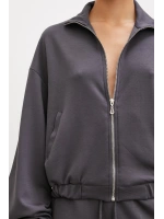 Fermuarlı Sweatshirt Füme