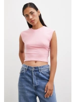 Sıfır Kol T-shirt Pembe