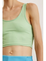 Askılı Crop Bluz Yeşil