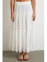 Dantelli Maxi Etek Beyaz