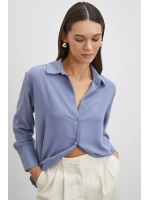 Basic Polyester Gömlek İndigo