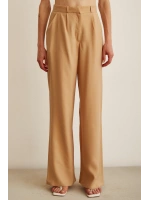 Yüksek Bel Geniş Paça Pantolon Camel
