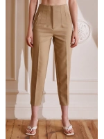 Skinny Kumaş Pantolon Vizon