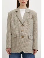 Ekose Blazer Ceket Kahve